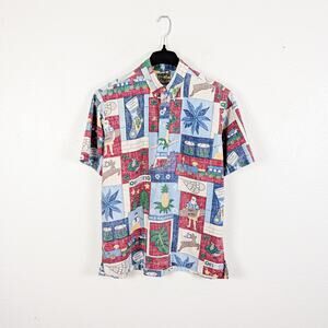 Reyn Spooner 2001 Mele Kalikimaka Christmass Hawaiian Shirt size Large